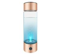 PAHION Bouteille d'eau Riche en Hydrogène Portable Générateur d'eau Ionisée À L'hydrogène avec Technologie PEM Prépare Jusqu'à 1 000 Ppb en 3 Minutes Récipient en Verre Borosilicaté 450 ML