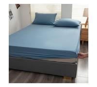 PAHION Drap-Housse 40S 100% Coton Lavé Poche Profonde 25cm Doux Respirant Élastiqué Facile Entretien Infroissable Durable Hypoallergénique pour Double Queen King 1 Pièce sans Taie d'oreiller