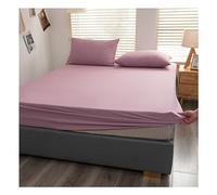PAHION Drap-Housse 40S 100% Coton Lavé Poche Profonde 25cm Doux Respirant Élastiqué Facile Entretien Infroissable Durable Hypoallergénique pour Double Queen King 1 Pièce sans Taie d'oreiller