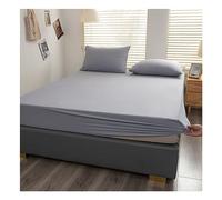 PAHION Drap-Housse 40S 100% Coton Lavé Poche Profonde 25cm Doux Respirant Élastiqué Facile Entretien Infroissable Durable Hypoallergénique pour Double Queen King 1 Pièce sans Taie d'oreiller