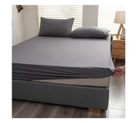 PAHION Drap-Housse 40S 100% Coton Lavé Poche Profonde 25cm Doux Respirant Élastiqué Facile Entretien Infroissable Durable Hypoallergénique pour Double Queen King 1 Pièce sans Taie d'oreiller