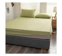 PAHION Drap-Housse 40S 100% Coton Lavé Poche Profonde 25cm Doux Respirant Élastiqué Facile Entretien Infroissable Durable Hypoallergénique pour Double Queen King 1 Pièce sans Taie d'oreiller