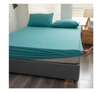 PAHION Drap-Housse 40S 100% Coton Lavé Poche Profonde 25cm Doux Respirant Élastiqué Facile Entretien Infroissable Durable Hypoallergénique pour Double Queen King 1 Pièce sans Taie d'oreiller