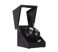 PAHION Remontoir Automatique Double pour 2 Montres Coffret De Rangement en Cuir Fibre De Luxe Boîte De Présentation avec Remontoir Et Moteur Silencieux pour Montres Homme/Femme