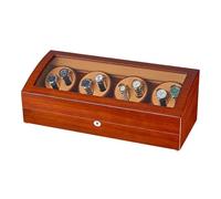 PAHION Remontoir Montre Automatique Boîte De Rangement Automatique avec Remontoir pour Montres 8+9 Montres Luxueux Watch Winder Surface en PU Cuir Acrylique Super Résistant 5 Programmes De Rotation