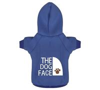 Paiaite Sweat à Capuche Bleu Chaud et élégant pour Chihuahua, Sweat à imprimé « The Dog Face », vêtements pour Animaux, Manteau Tout-en-Un, Parfait pour l'hiver et Les fraîches Nuits d'été, L