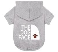 Paiaite Sweat à capuche gris chaud et élégant pour chihuahua, sweat à imprimé « The Dog Face », vêtements pour animaux, manteau tout-en-un, parfait pour l'hiver et les fraîches nuits d'été, XXL