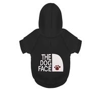 Paiaite Sweat à Capuche Noir Chaud et élégant pour Chihuahua, Sweat à imprimé « The Dog Face », vêtements pour Animaux, Manteau Tout-en-Un, Parfait pour l'hiver et Les fraîches Nuits d'été, XXXL