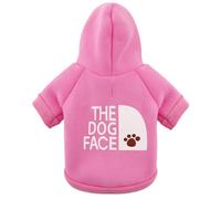 Paiaite Sweat à Capuche Rose Chaud et élégant pour Chihuahua, Sweat à imprimé « The Dog Face », vêtements pour Animaux, Manteau Tout-en-Un, Parfait pour l'hiver et Les fraîches Nuits d'été, L