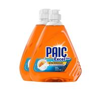 PAIC Excel 24h Ultra Dégraissant Liquide Vaisselle Mandarine 2 x 500 ml (= 1 L)