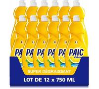 Paic - Liquide Vaisselle - Citron - Casepack - Lot de 12x750ml