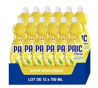Paic, Liquide Vaisselle Éclat Citron, Super Dégraissant, Lot 12 x 750 ml