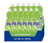 Paic, Liquide Vaisselle Éclat Citron Vert, Super Dégraissant, 12 x 750 ml