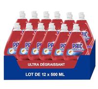 Paic, Liquide Vaisselle Excel Défi 24h, Parfum Pamplemousse, 12 x 500 ml