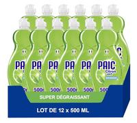 Paic, Liquide Vaisselle Format Mini, Parfum Citron Vert, Lot 12 x 500 ml