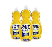 PAIC - Liquide Vaisselle Main BI-ACTIV' Vinaigre & Citron - Nettoie - Dégraisse - Flacons de 750mL - Lot de 3x750ml