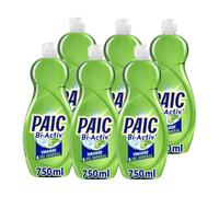 PAIC - Liquide Vaisselle Main BI-ACTIV' Vinaigre & Sel Minéral - Nettoie - Dégraisse - Flacons de 750mL - Lot de 6x750ml