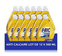 PAIC - Liquide Vaisselle Main Paic Expert+ Anti-Calcaire - Nettoie - Dégraisse - Élimine les résidus de calcaire - Lot de 12 flacons de 500mL