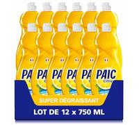 PAIC - Liquide Vaisselle Paic Citron Super Dégraissant - Nettoie - Dégraisse - Élimine les mauvaises odeurs - Lot de 12 x 750ml