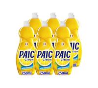 PAIC - Liquide Vaisselle Paic Citron Super Dégraissant - Nettoie - Dégraisse - Élimine les mauvaises odeurs - 750ml - Lot de 6