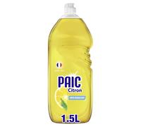 PAIC - Liquide Vaisselle Paic Eclat Citron - Formule Super Dégraissante - Fabriqué en France - Format Familial 1,5L