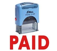 PAID Stamp auto-encrage caoutchouc Bureau Brillant personnalisée Stamp Papeterie