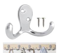 PAIDASHU Lot de 6 crochets muraux pour suspension, crochets à double griffe robustes en métal à fixer au mur pour salon, salle de bain, cuisine, chambre à coucher pour manteau, sac, écharpe, serviette