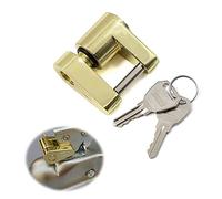 Paidaxin Serrure de Coupleur D'attelage Remorque Verrouillage L'Attelage La Barre Antivol Universel Sécurité Verrou Accessoires Antirouille avec 2 Clés en Alliage Zinc