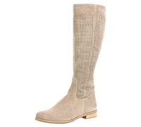 PAIDAXING Bottines en daim pour femme - Style chic - Talon bas - Bout rond - Doublure en polaire - Confortables et respirantes - Chaussures décontractées pour la marche - Bottines d'automne tendance