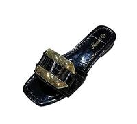PAIDAXING Compensées Blanches Pour Femmes Larges Talon Compensé Fleurs Sandales Bouche Sangle Boucle Respirant Dames Strass Poisson Chaussures Bottes Courtes Pour Femmes Talon Grande Largeur