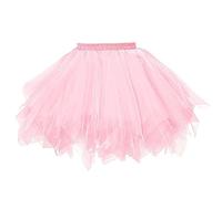 PAIDAXING Jupes tutu vintage pour femme, jupon tutu à bulles, jupe de danse de ballet des années 50 bouffante pour adulte, mini jupe crinoline, B14., Taille unique