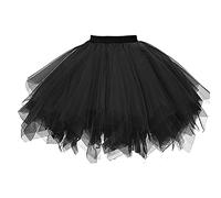 PAIDAXING Jupes tutu vintage pour femme, jupon tutu à bulles, jupe de danse de ballet des années 50 bouffante pour adulte, mini jupe crinoline, A1, Taille unique
