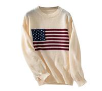 PAIDAXING Pull décontracté à col rond et manches longues en polaire pour femme - Coupe ample - Tendance - Automne et hiver, beige, M