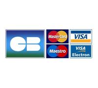 Paiement Cb Mastercard/Visa/Maestro/Electron - 30x10cm - Sticker/Autocollant
