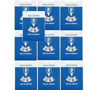 PAIF Disque horaire de voiture européen unifié avec enveloppe de protection en PVC - 15 x 12 cm - Disque horaire italien pour voiture et moto (10, Disque d'heure)