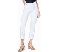 PAIGE Vintage Colette Raw Hem Crisp White Embroidered Taille: W23 | Pantalons slim Outlet | Femme | Blanche
