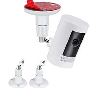 PAIKIUU Support de Caméra Mural Adhésif 2pcs - Anneau de Montage 360 Degrés Réglable Sans Perçage Ni Vis pour Surveillance