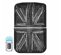 Paileco Lot de 2 autocollants en vinyle pour toit ouvrant automobile pour F54 F55 F56 - Drapeau à croquis gris