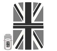 Paileco Lot de 2 autocollants en vinyle pour toit ouvrant automobile pour F54 F55 F56 - Drapeau Union Jack gris
