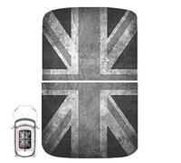 Paileco Lot de 2 autocollants en vinyle pour toit ouvrant automobile R55 R56 - Drapeau Union Jack gris grunge