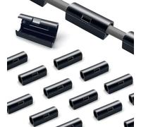 PaiLeWei Organiseur Câbles Adhésif - 20 pièces Cache Câbles Muraux, Attache Électrique, Fixation et Rangement de Fils Électriques - Clips Câbles Pratiques pour Bureau ou une Maison (Black 20 Pcs)
