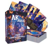 pailing Akashique Oracle Cards Lot de 75 Cartes de Tarot pour débutants, Guérison énergétique Oracle pour révèler la vérité de l'âme