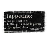 Paillasson 25 x 50 cm en Coco et PVC, Fond antidérapant, Noir, Victionary Tapis