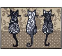 Paillasson 50x75 tissé motif animaux KATBANDE marron