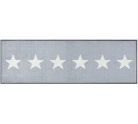 Paillasson 75x120 tissé motif enfant STARS gris