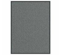 Paillasson 80 x 120 cm anthracite en polypropylène avec dos en PVC antidérapant, résistant aux intempéries et lavable, pour porte d'entrée, couloir, balcon, terrasse, intérieur et extérieur