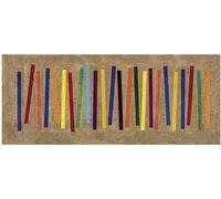 Paillasson 80x200 tissé motif géométrique STRIPES multicolore