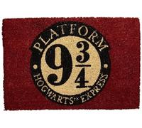 SD Toys - Paillasson Harry Potter, avec Symbole Platform 9 3/4, Tapis d'Entrée en Fibre de Coco et Vinyle Antidérapant, 60 x 40 cm, Épaisseur 17 mm, Grenat