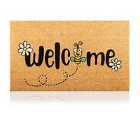 Paillasson Abeille en Fibre de Coco - 70x40cm - Tapis de Porte de Bienvenue, Surface Antidérapante PVC & Fibre de Coco - Entrée Maison, Couloirs, Portes-Accessoires Maison-Original & Minimaliste