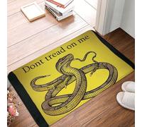 Paillasson absorbant et antidérapant - Résistant aux intempéries - Tapis de sol Dont Tread on me - Profil bas - Tapis d'entrée de cuisine pour entrée de salle de bain - 60 x 40 cm